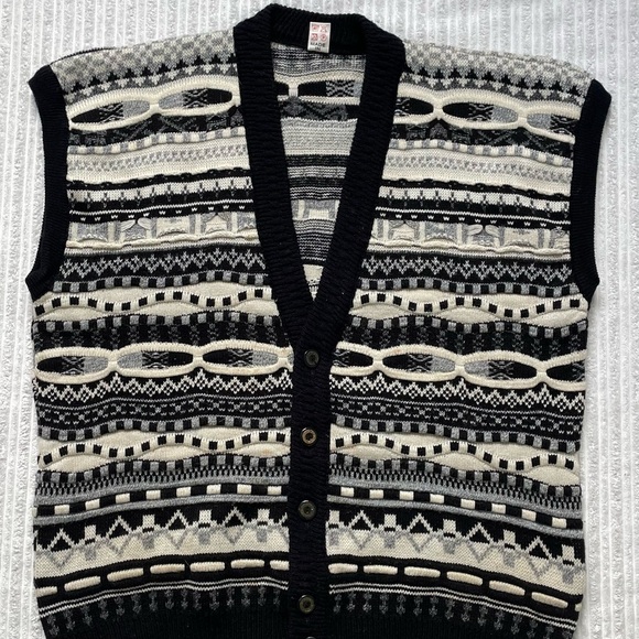 Other - Vintage 3D Textured Knit Sweater Vest